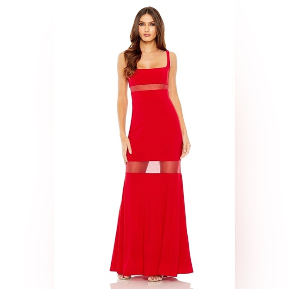 Mac Duggal 11698 Red Evening Gown Size 6 NWT - Picture 1 of 6